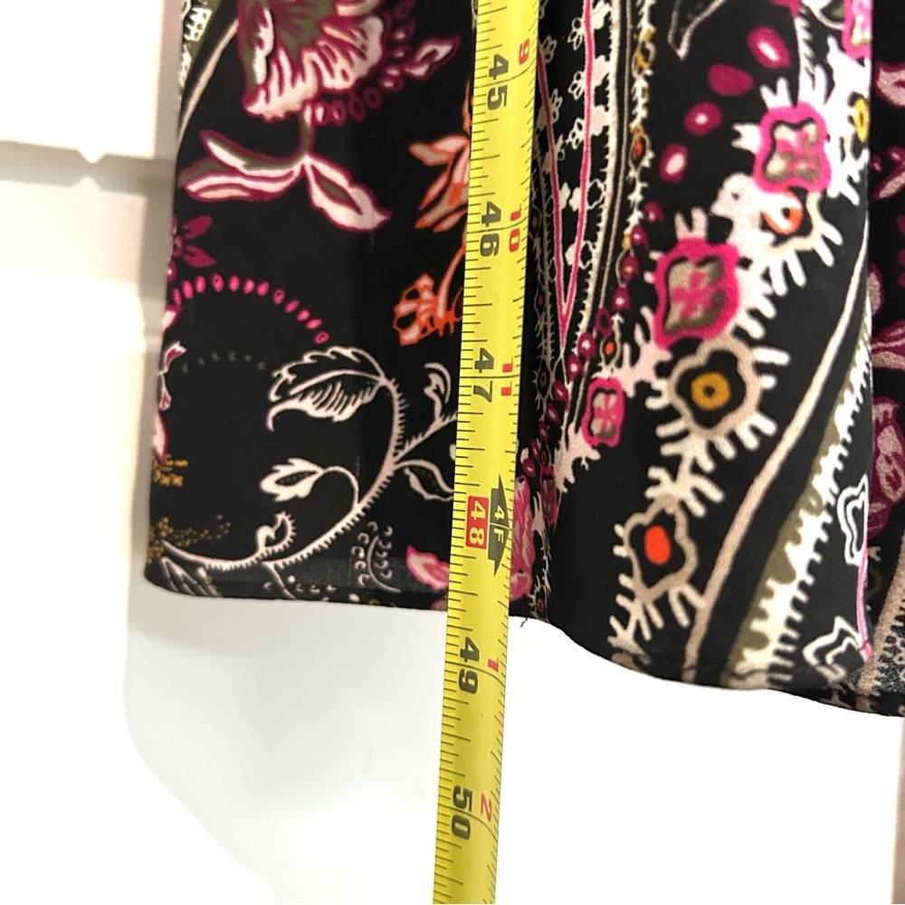 WHBM Tiered Maxi Dress Sleeveless Black Roses & Vines V-Neck Spaghetti Straps S - Picture 14 of 14